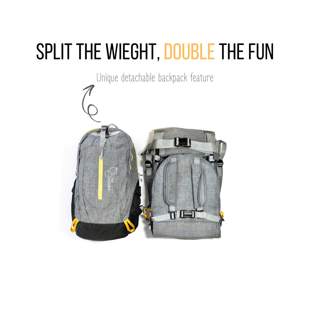 OE Shoulder Hiking Carrier compact folded form fits under airline seats.