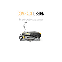 OE Shoulder Hiking Carrier foldable frame folds flat for storage.