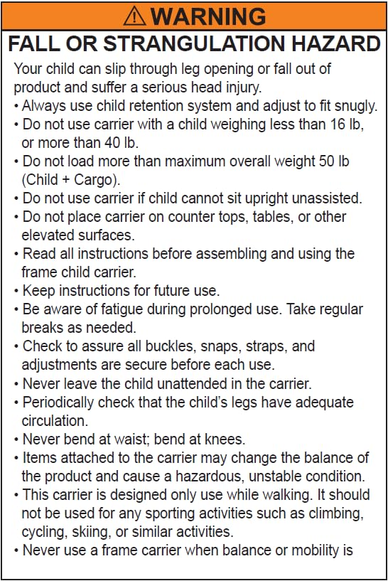 OE Carrier is travel-ready for trips and vacations with kids.