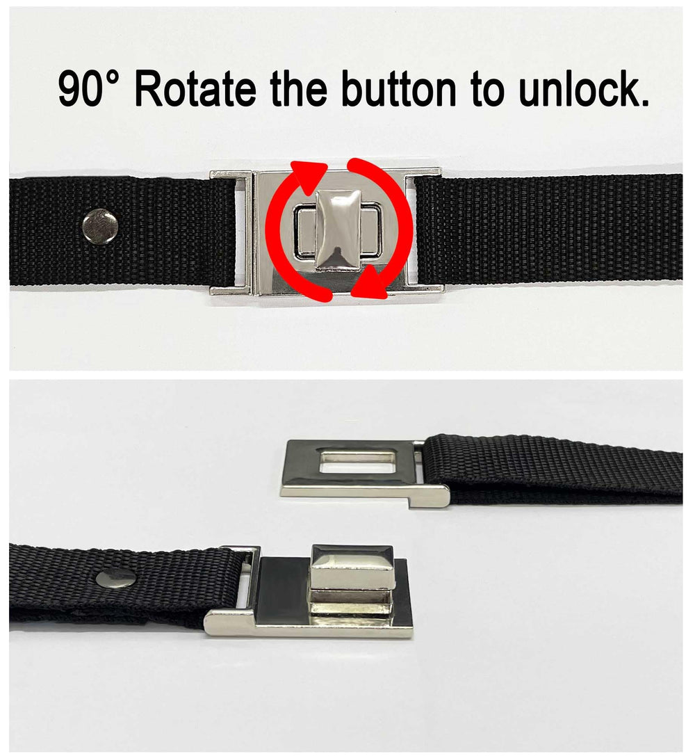 OeckuXIY rotating-release buckle closeup highlights secure, one-handed operation.