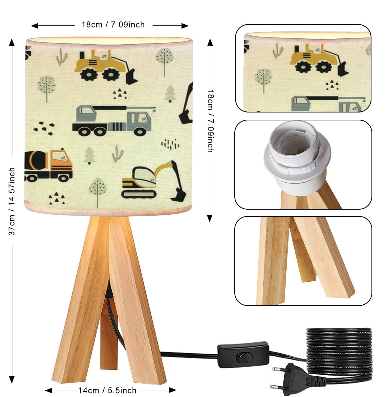 OEPWQIWEPZ tripod bedside lamp compact dimensions fit tight spaces