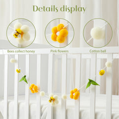 OESSUF crib mobile spinning 360 degrees in breeze for relaxed nursery atmosphere