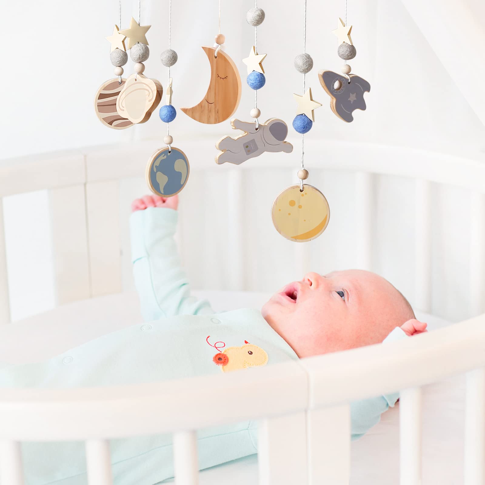 OESSUF engraved plush charms mobile engaging visual and tactile play