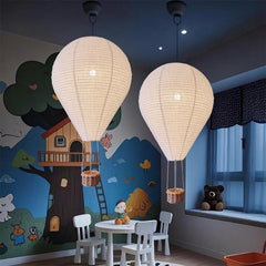 oetmilc hot air balloon lampshade 16inch fabric closeup highlights textured cotton for cozy spaces.