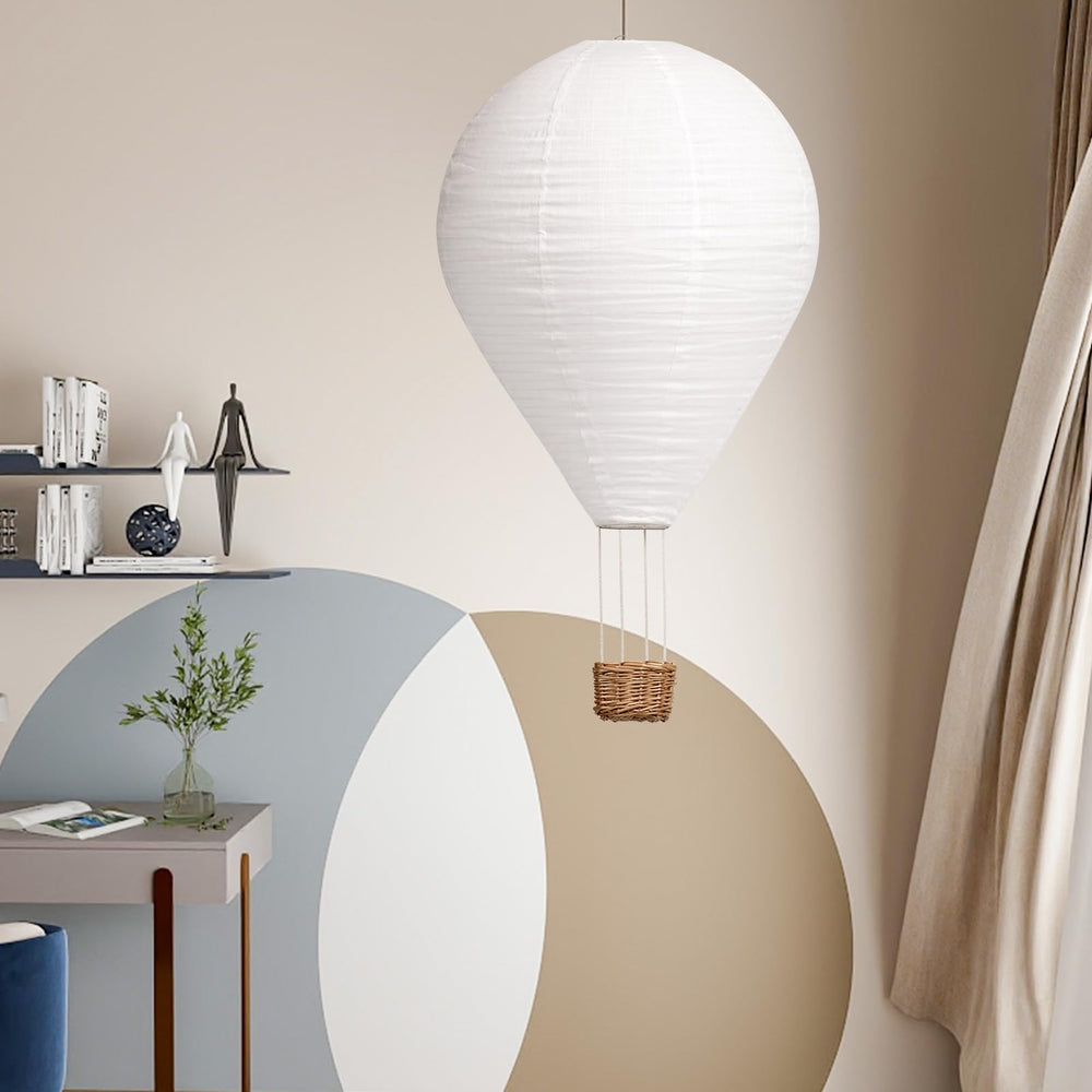 oetmilc hot air balloon lampshade 16inch hanging assembly demonstrates simple decorative setup.