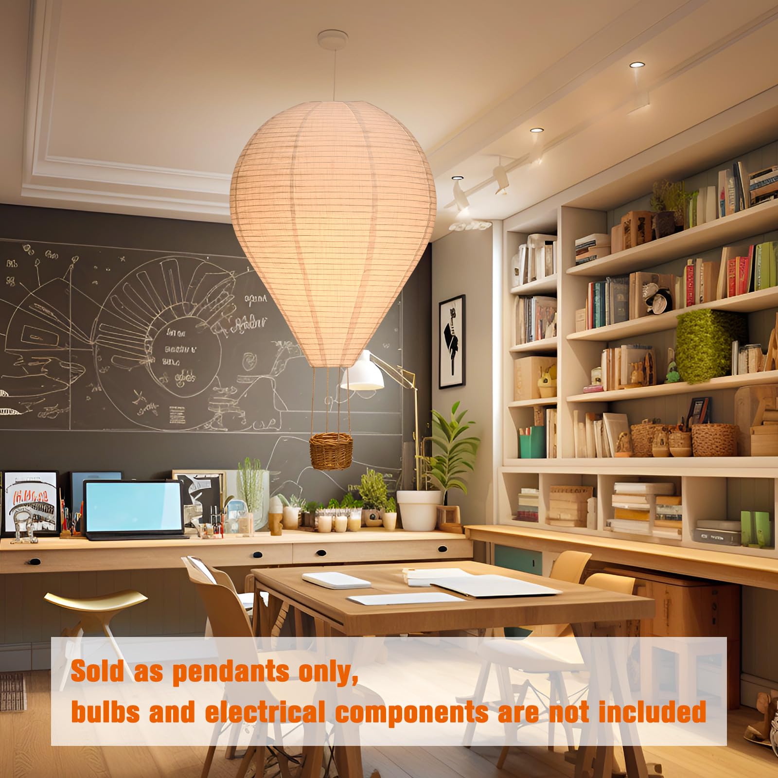 oetmilc hot air balloon lampshade 16inch kid-friendly decor complements classrooms and nurseries.