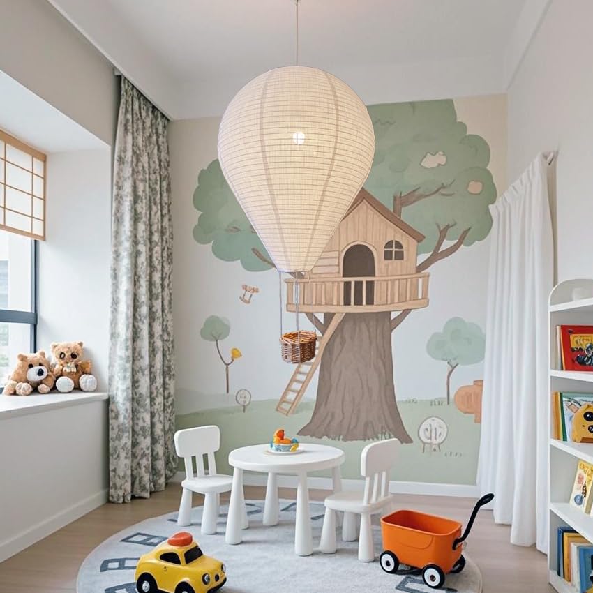 oetmilc hot air balloon lampshade 16inch soft-light for relaxing bedrooms and living areas.