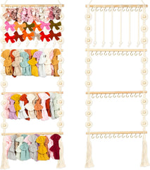 Officentra bow holder for girls hair bows in beige keeps bows neatly organized and within reach.