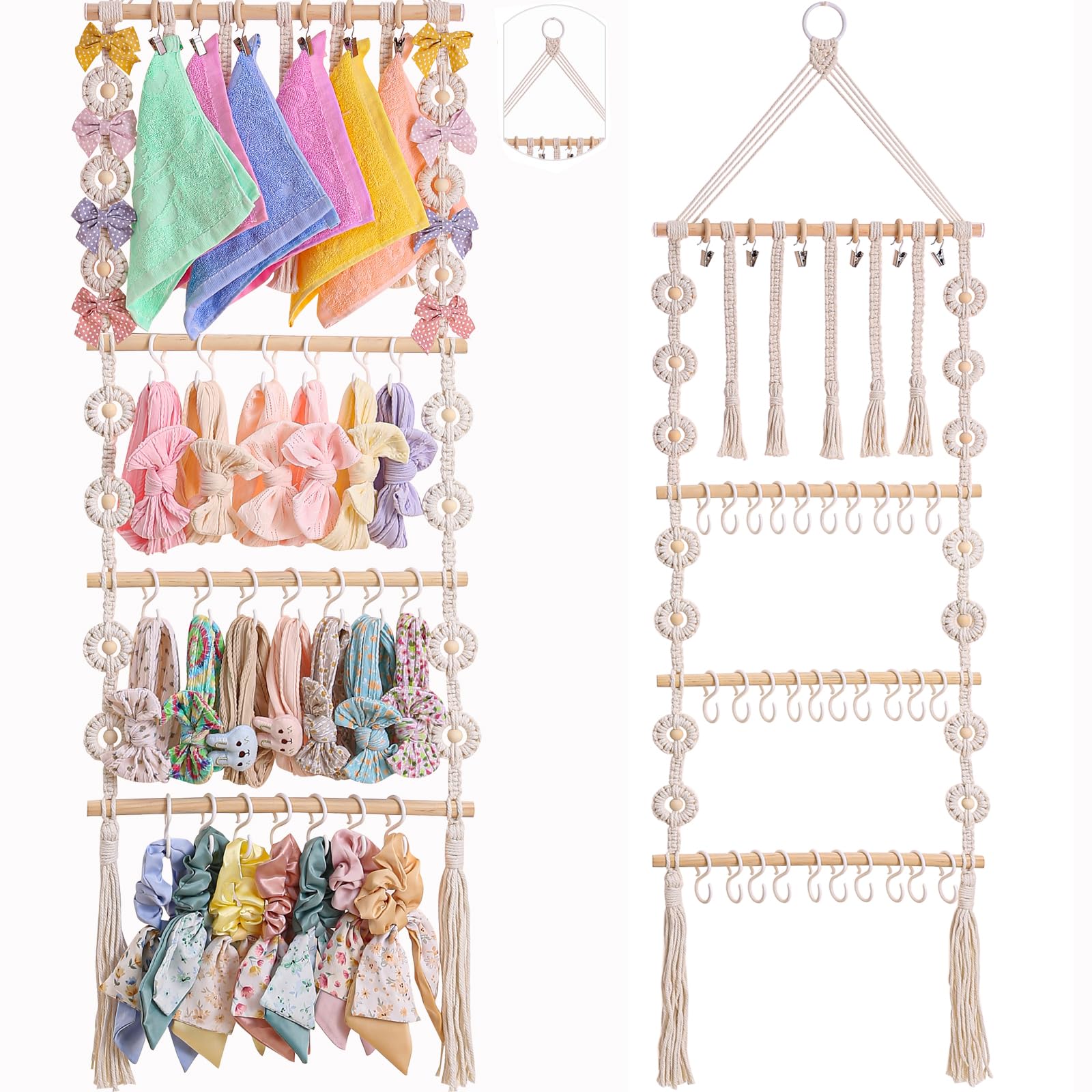 Officentra Bow Holder on wall-mount displays bows for quick outfit coordination.