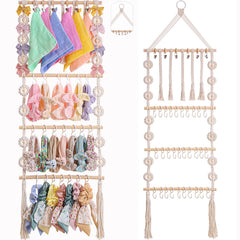 Officentra Bow Holder on wall-mount displays bows for quick outfit coordination.