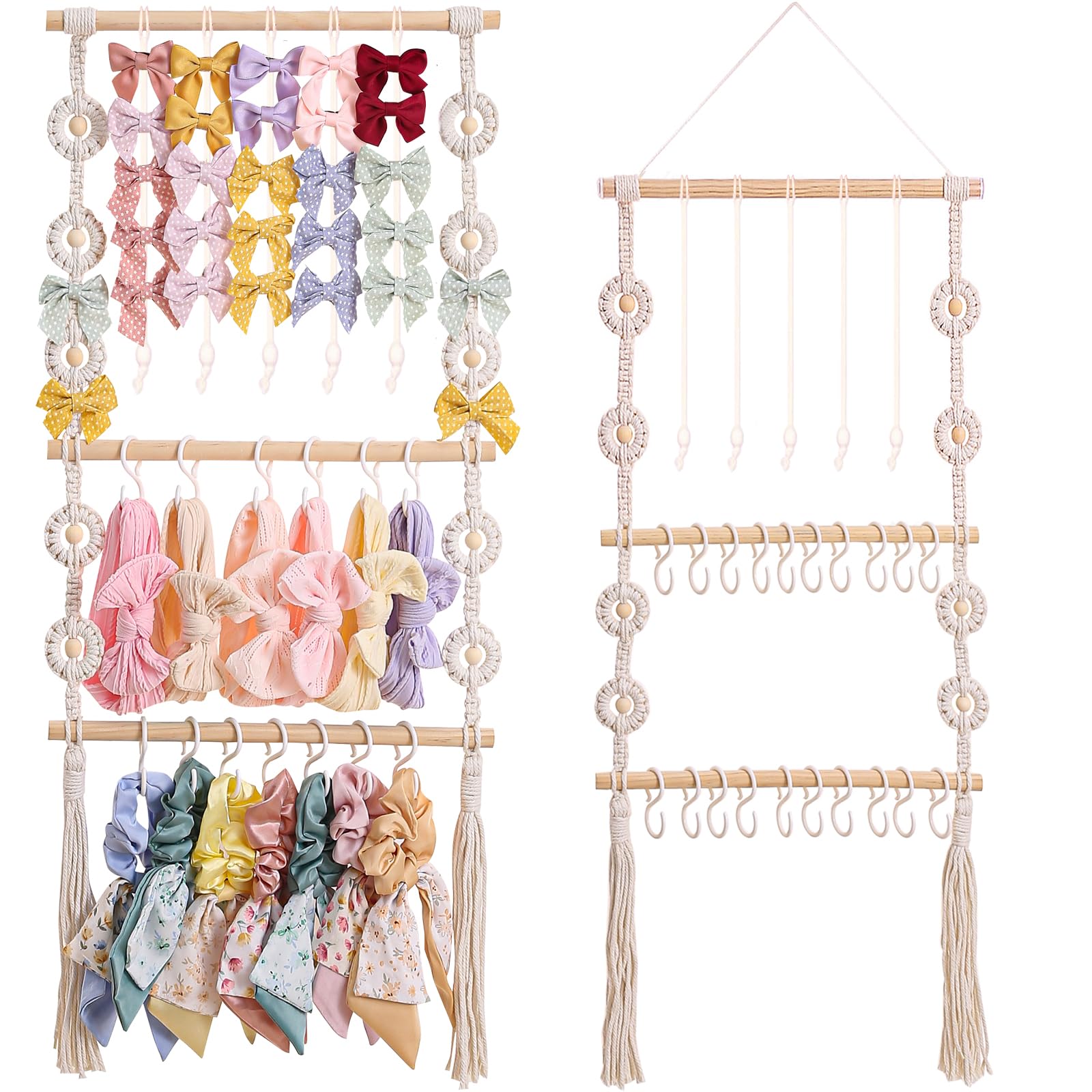 Officentra headband holder durable wooden construction ensures long-lasting organization.