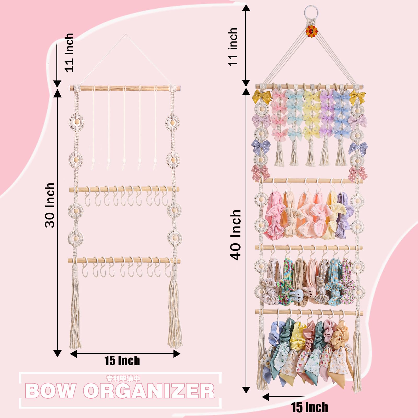 Officentra headband holder wall-mount saves drawer space in a nursery.