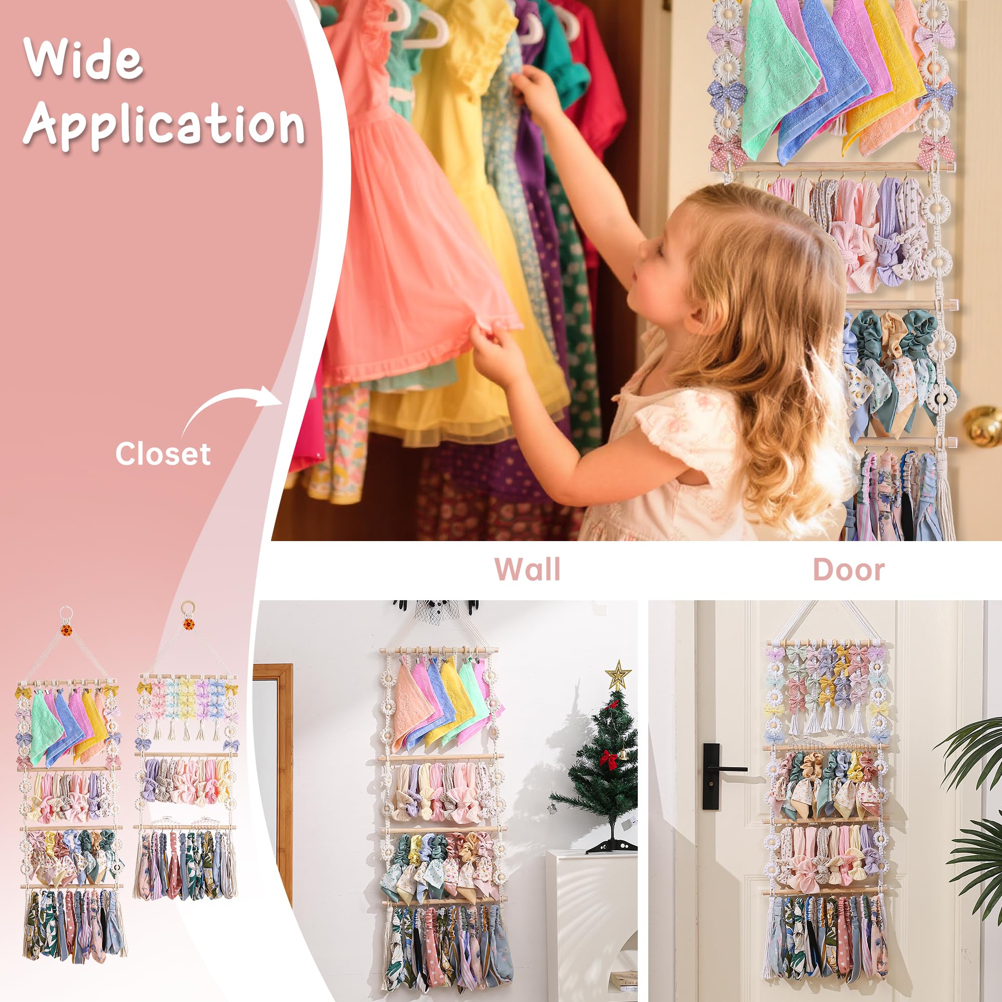 Officentra No-Assembly-Required bow organizer hangs instantly for immediate use.