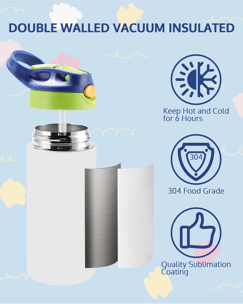 OFFNOVA 304 stainless steel tumbler emphasizes safe, durable material and performance