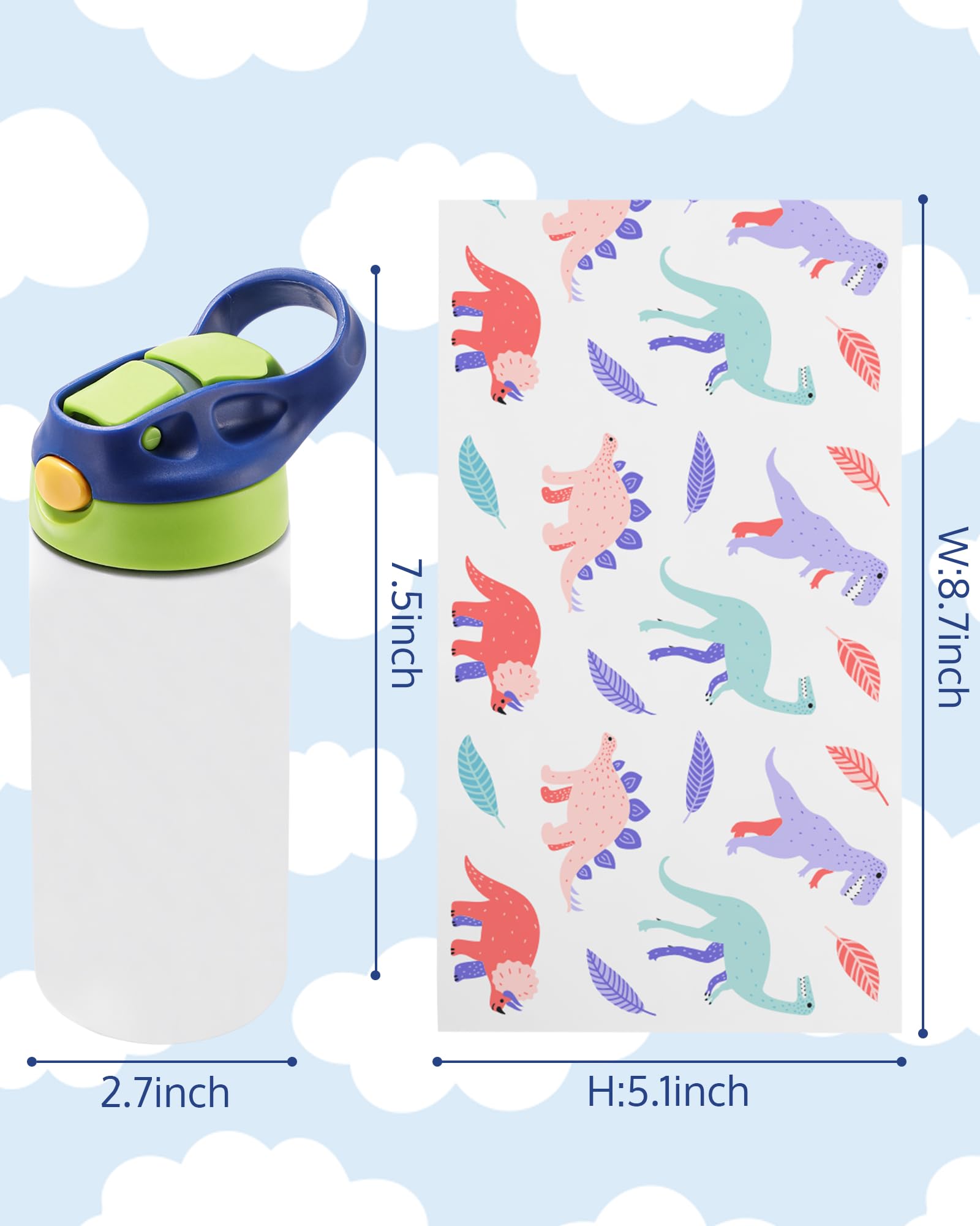 OFFNOVA 8-pack sublimation tumblers set for DIY customization