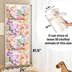 Ofiray-home five pockets filled with toys demonstrates organized storage and quick identification.