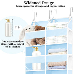 Ofiray-Home blue over-the-door organizer interior with 10 compartments for neat toy and diaper storage