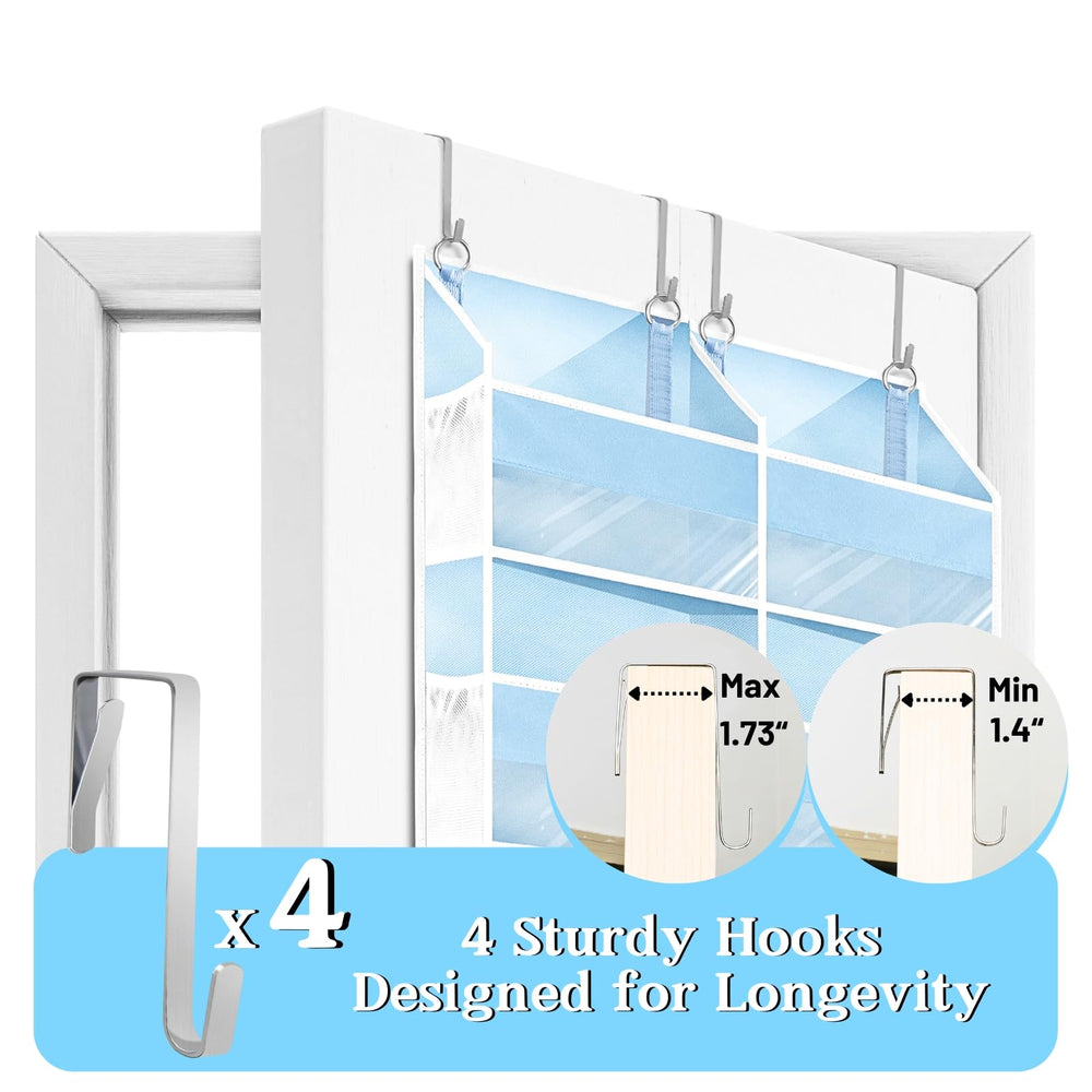 Ofiray-Home blue over-the-door organizer wide 20-inch frame suitable for large items like diapers