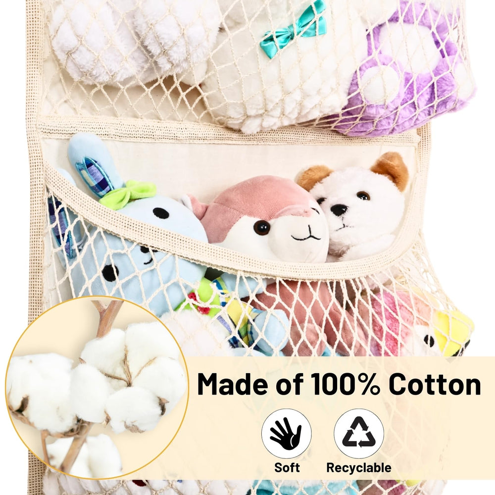 Ofiray-home door-hanging toy storage saves floor space in nursery and kids' rooms.