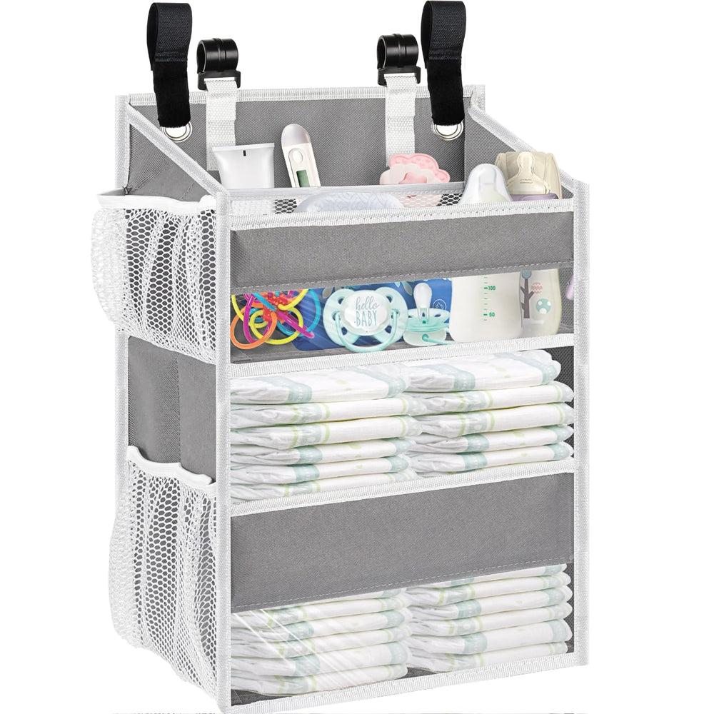 Ofiray-home hanging-diaper-organizer keeps baby essentials within reach during changes.