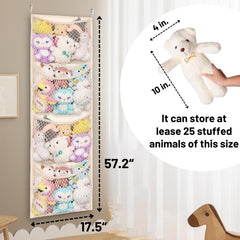 Ofiray-home stuffed animal net door storage offers quick access and clutter control.