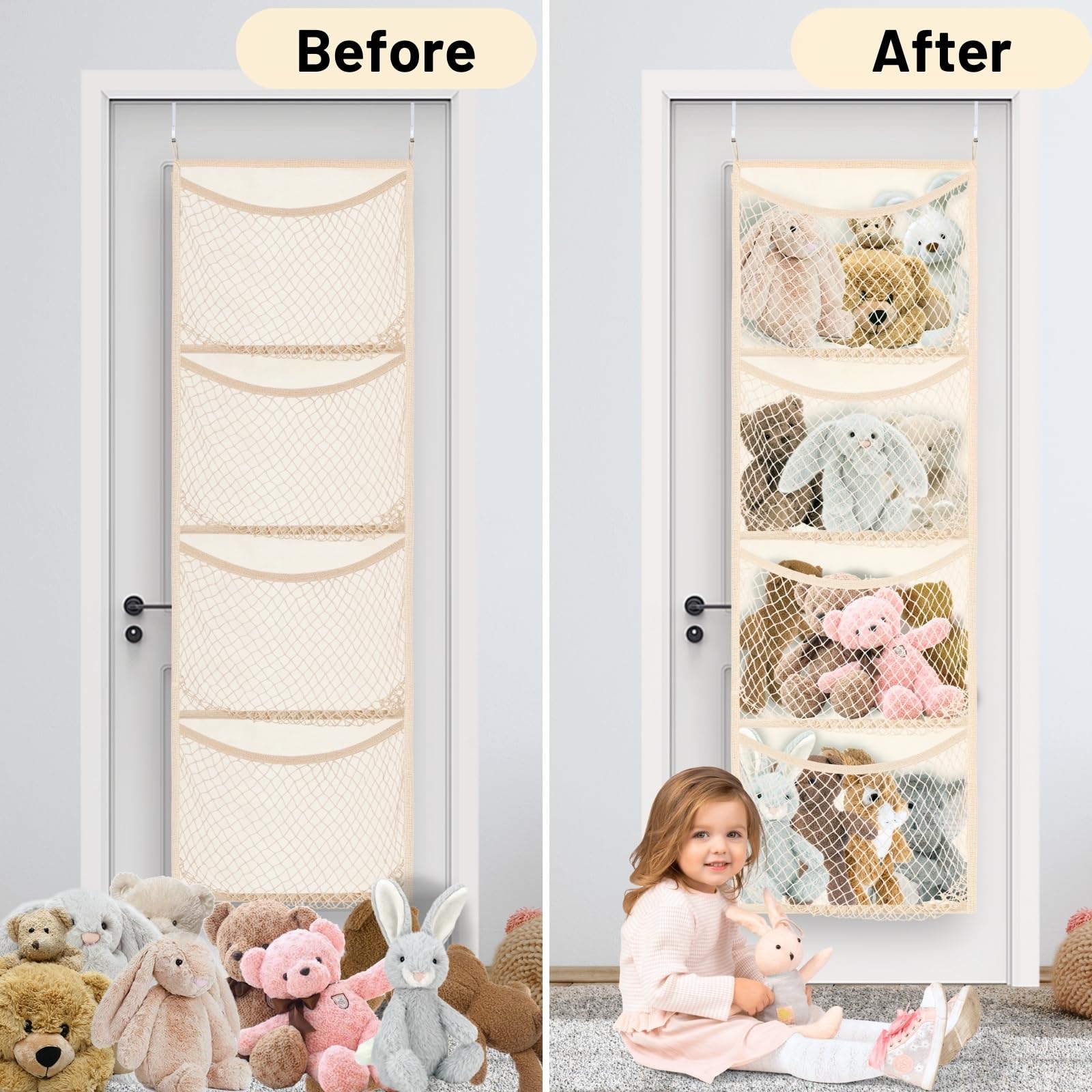 Ofiray-home visual mesh window design helps locate toys quickly and reduces rummaging.