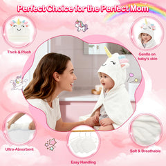 OFUSUY purple elephant hooded towel provides cozy wrap for newborns