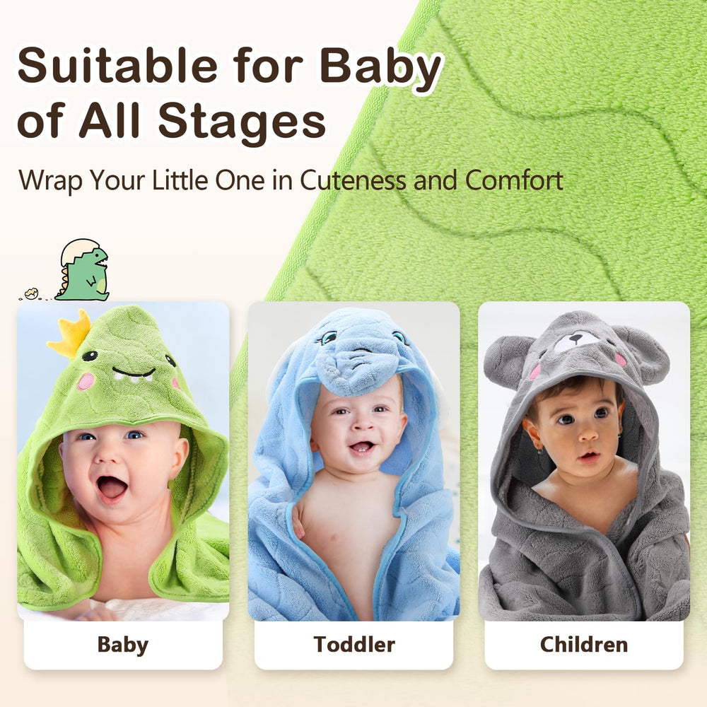 OFUSUY gray bear hooded towel offers playful drying and warmth.