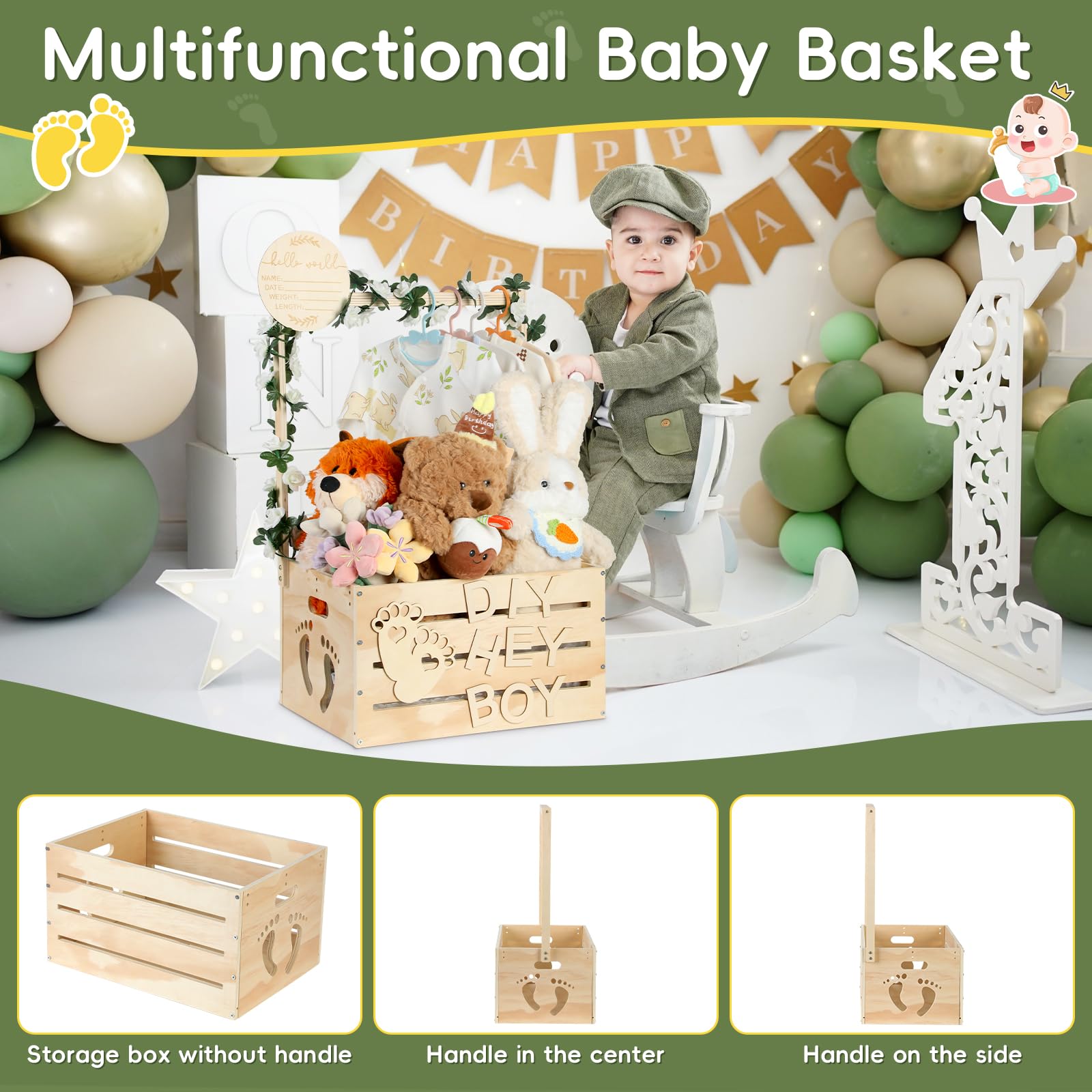 OFUSUY multifunctional storage case grows with baby needs and offers lasting use.
