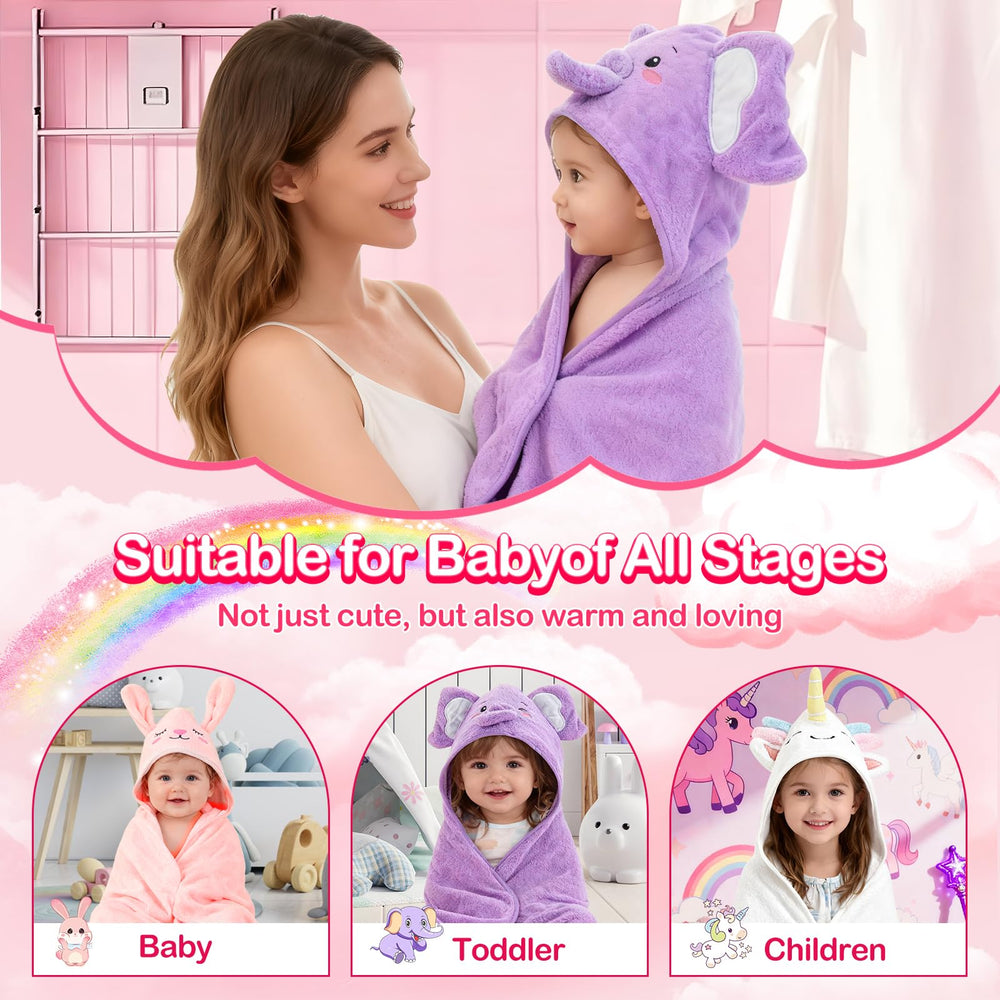 OFUSUY towel set packaging showcases nine pieces for easy bath-time prep