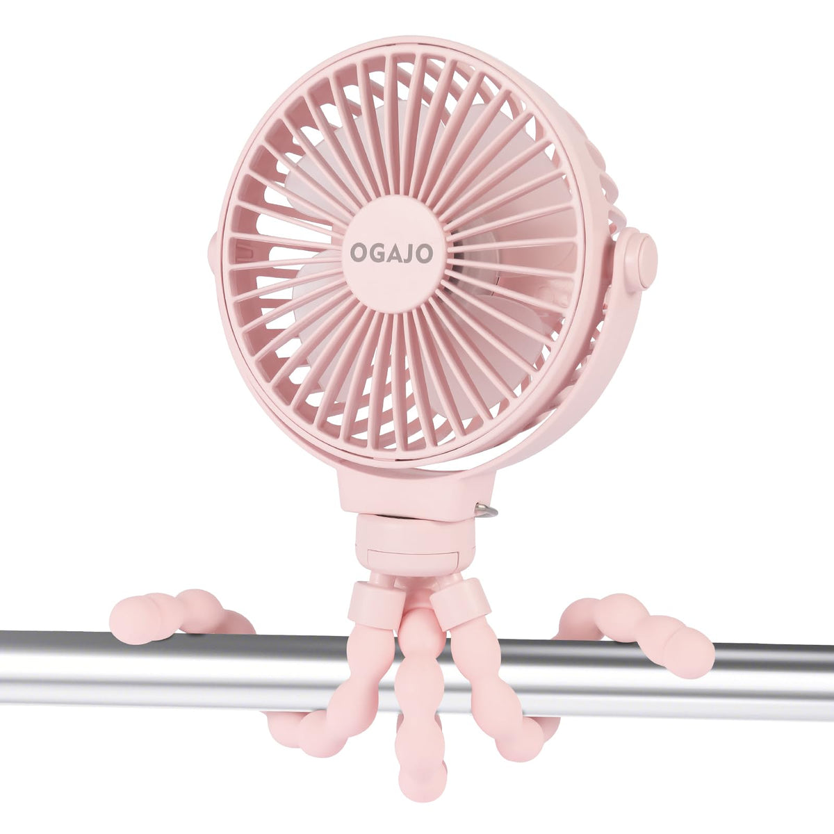 OGAJO portable stroller fan with flexible tripod clip for on-the-go cooling