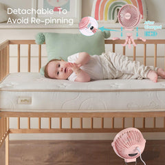 OGAJO 3-speed stroller fan tailors airflow for naps