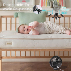 OGAJO stroller fan safety gaps protect little fingers while maintaining quiet operation.