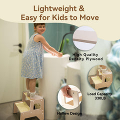 OgiOgi toddler step stool snap-lock assembly supports quick setup for busy families.