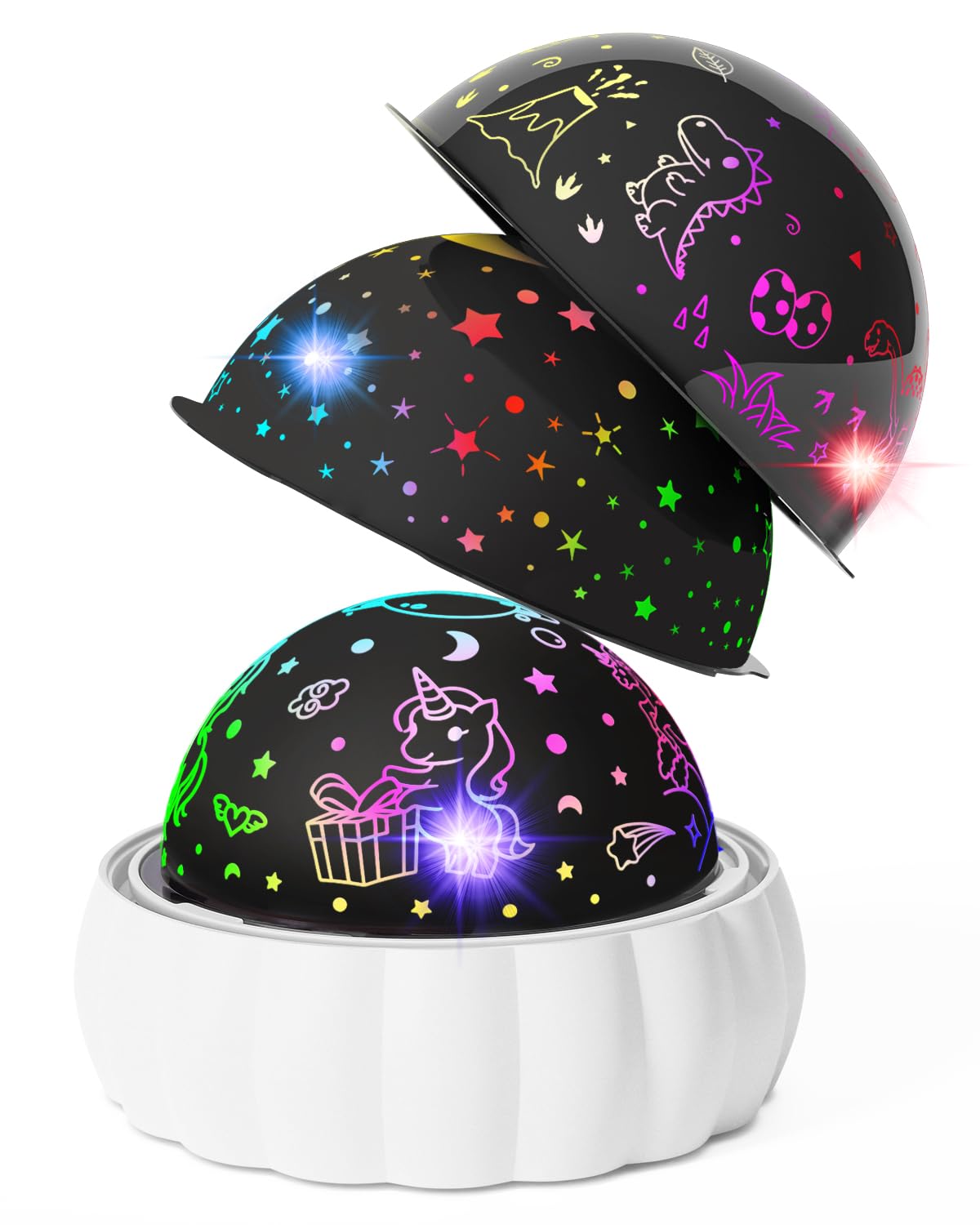 Oharsea Star Projector starry-sky-theme creates a soothing bedtime atmosphere for kids.