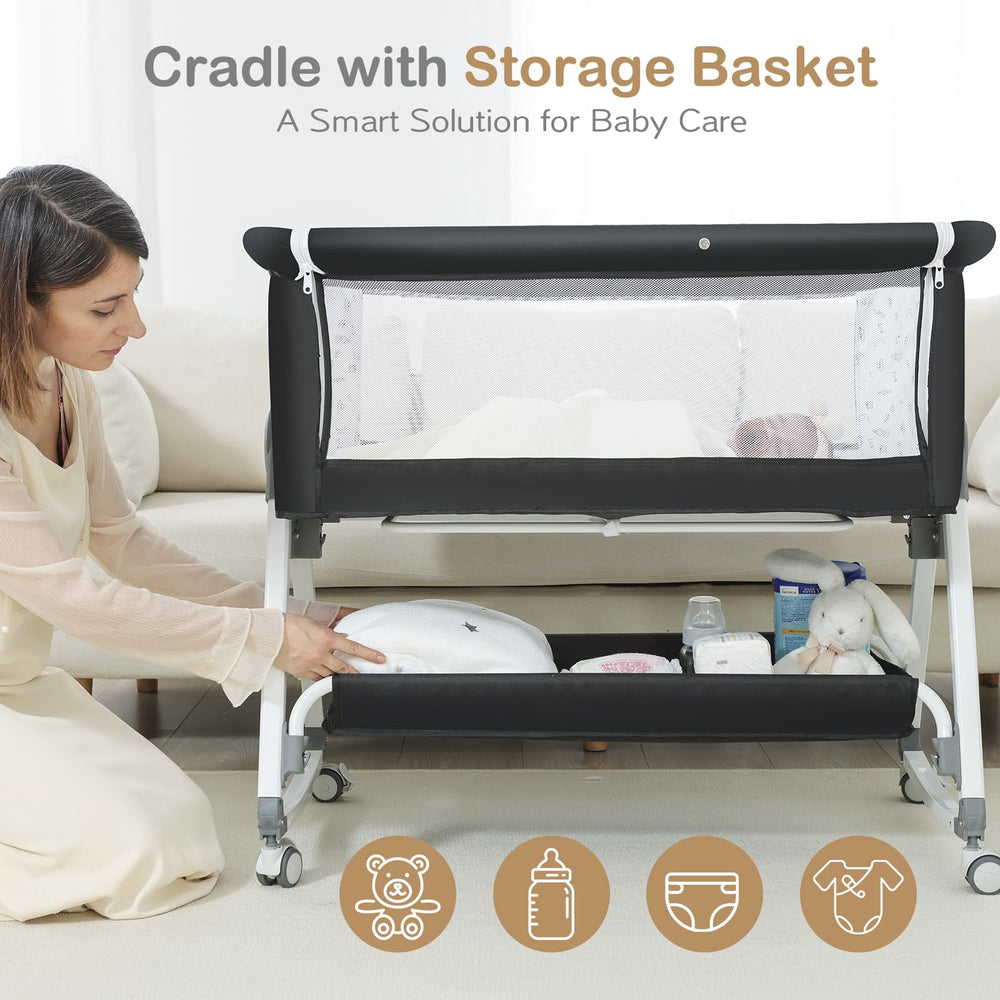 OHFLY baby bassinet folded-compact ready for travel and quick storage