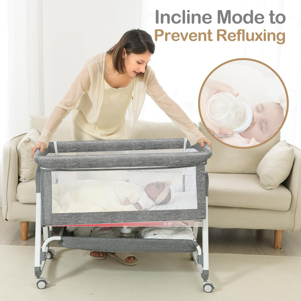 OHFLY storage basket under bassinet for essentials within arm's reach