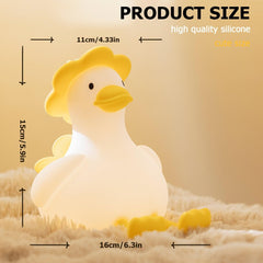 OHLGT Flower Duck night light with flower hat for cute decor.
