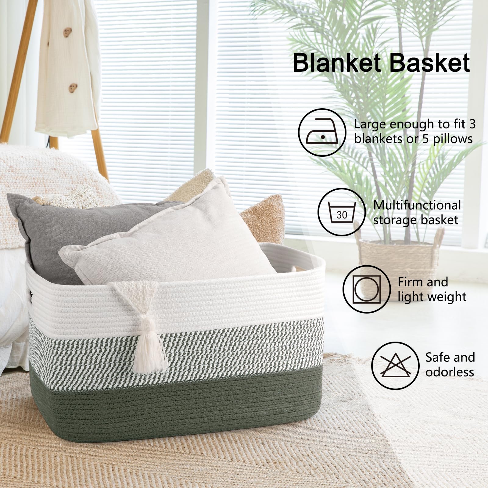 OIAHOMY washable basket shown with gentle detergent for easy care.