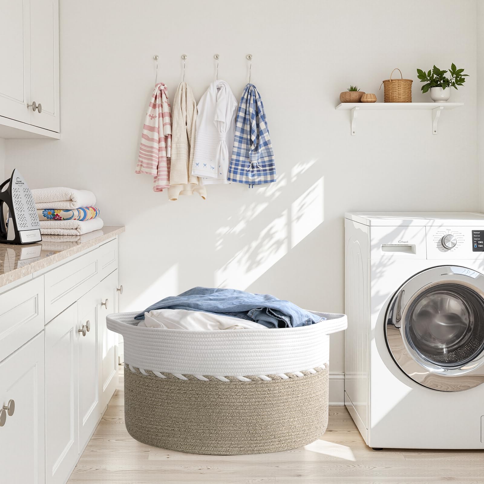 OIAHOMY blanket basket handy for dog toys and blankets