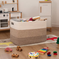 OIAHOMY 108L blanket basket with reinforced handles ready to haul laundry or toys