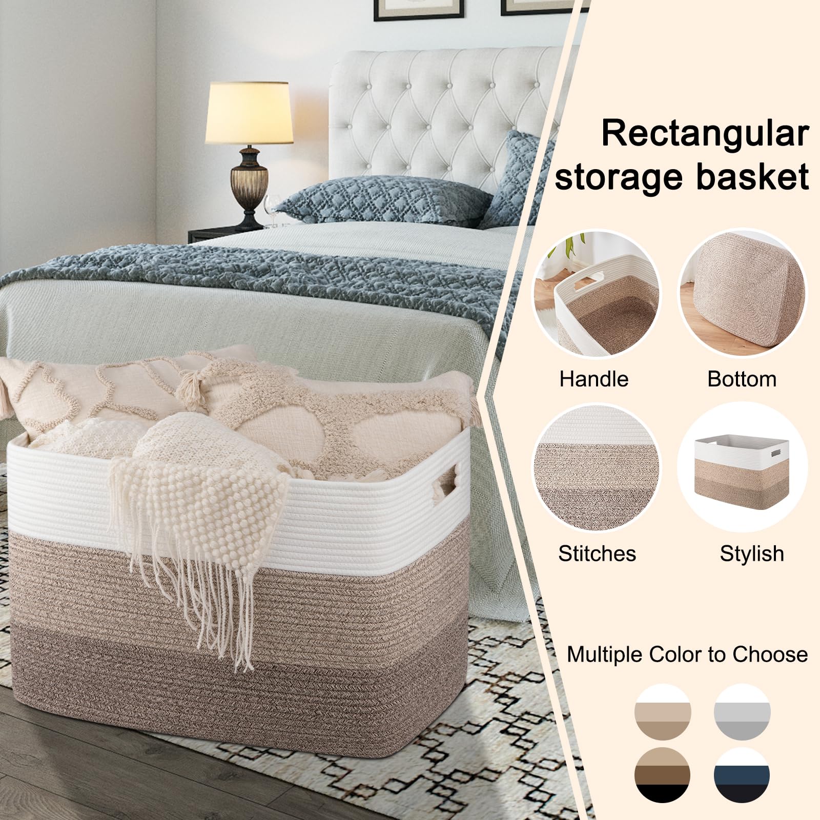 OIAHOMY 25x17x16 inch dimensions fit on shelves or beside couches