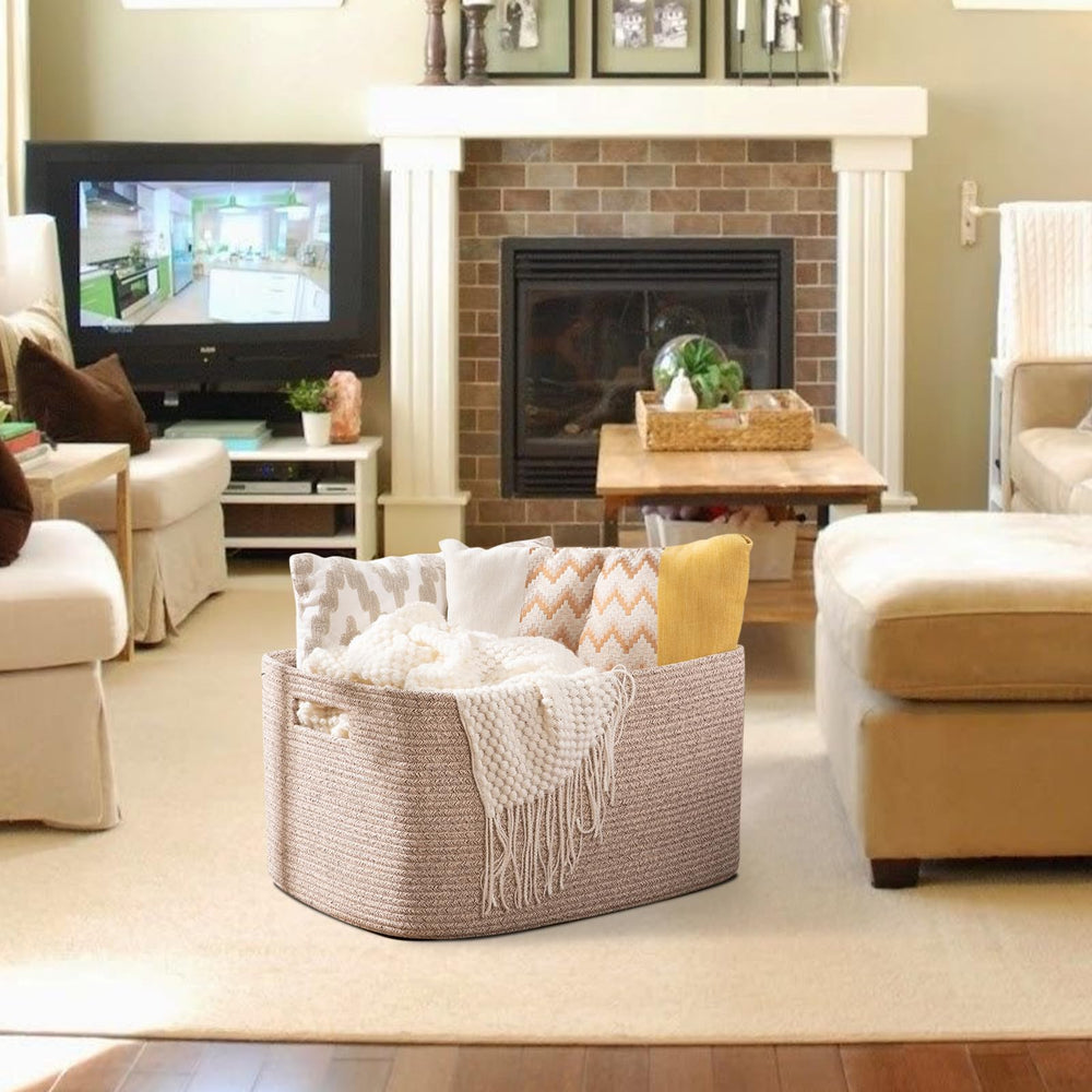 OIAHOMY 75L basket in kids' room supports clutter control and organization.