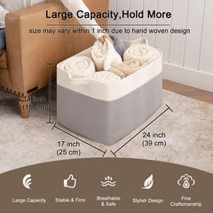 OIAHOMY 95L Blanket Basket folded-flat for easy storage