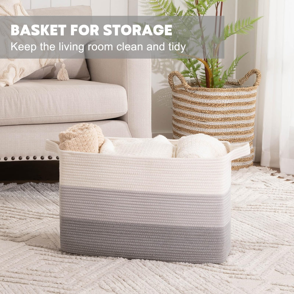 OIAHOMY baby room organization basket with toys and blankets
