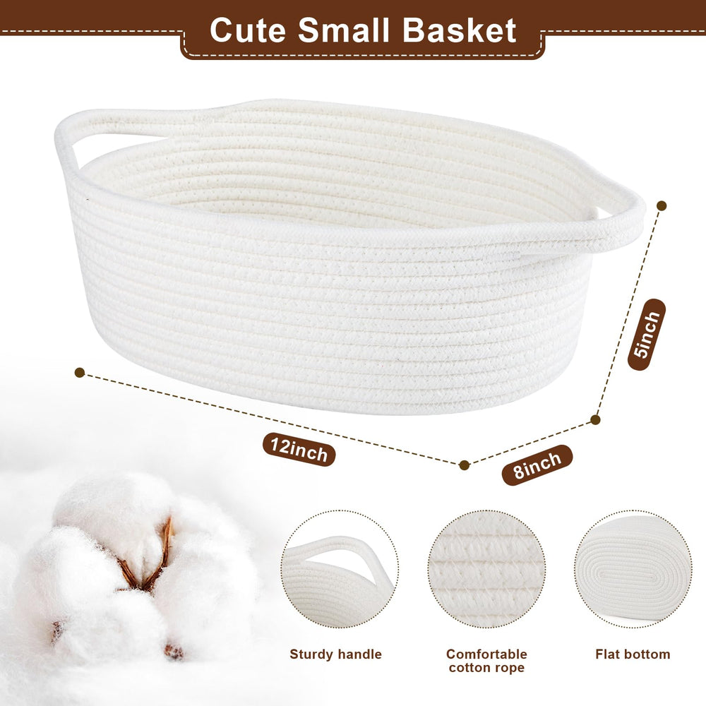 OIAHOMY basket dimensions 12x8x5 illustrate compact, versatile storage.
