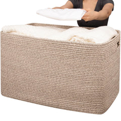 OIAHOMY basket full view in brown variegated style for spacious storage