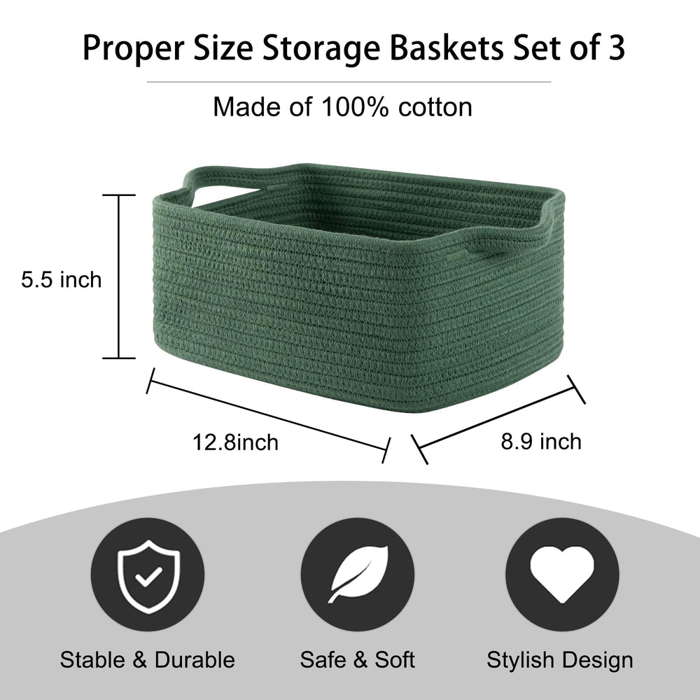 OIAHOMY woven basket with handles shows reinforced stitching for easy carrying.