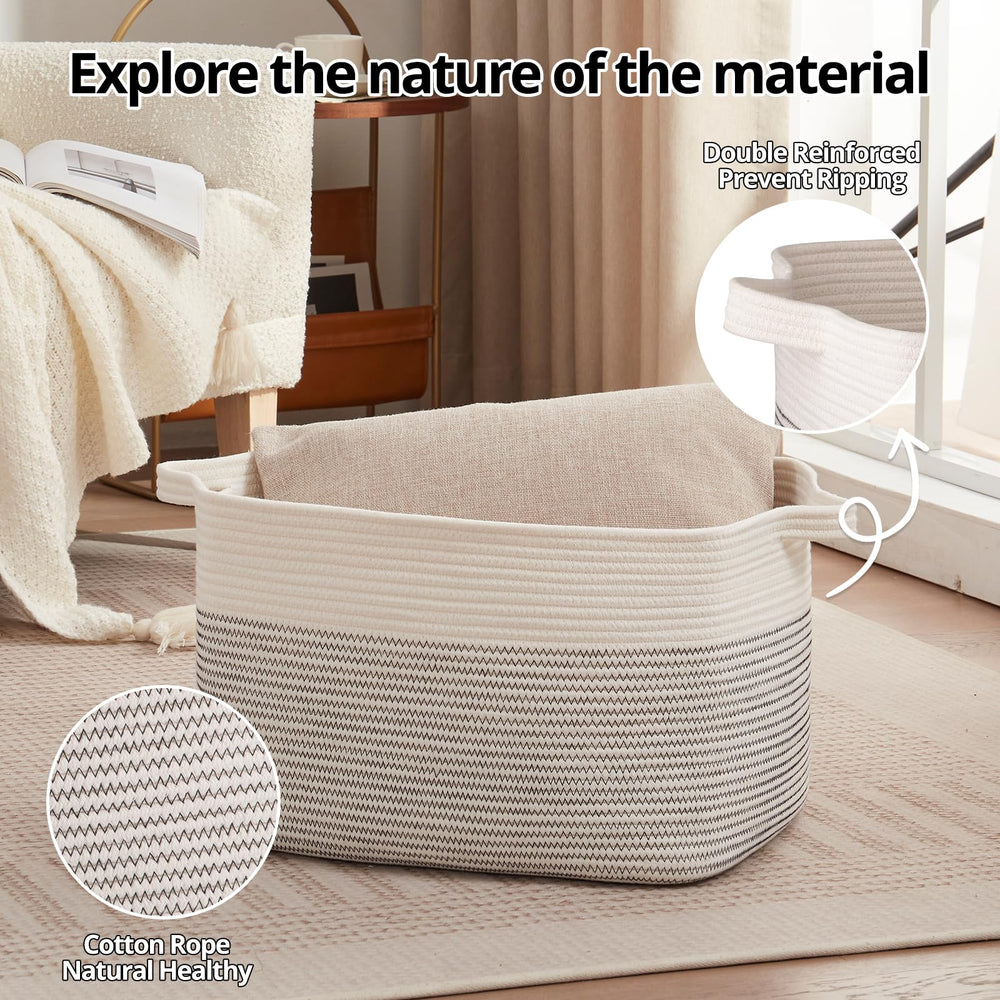 OIAHOMY blanket basket black white color scheme fits modern interiors