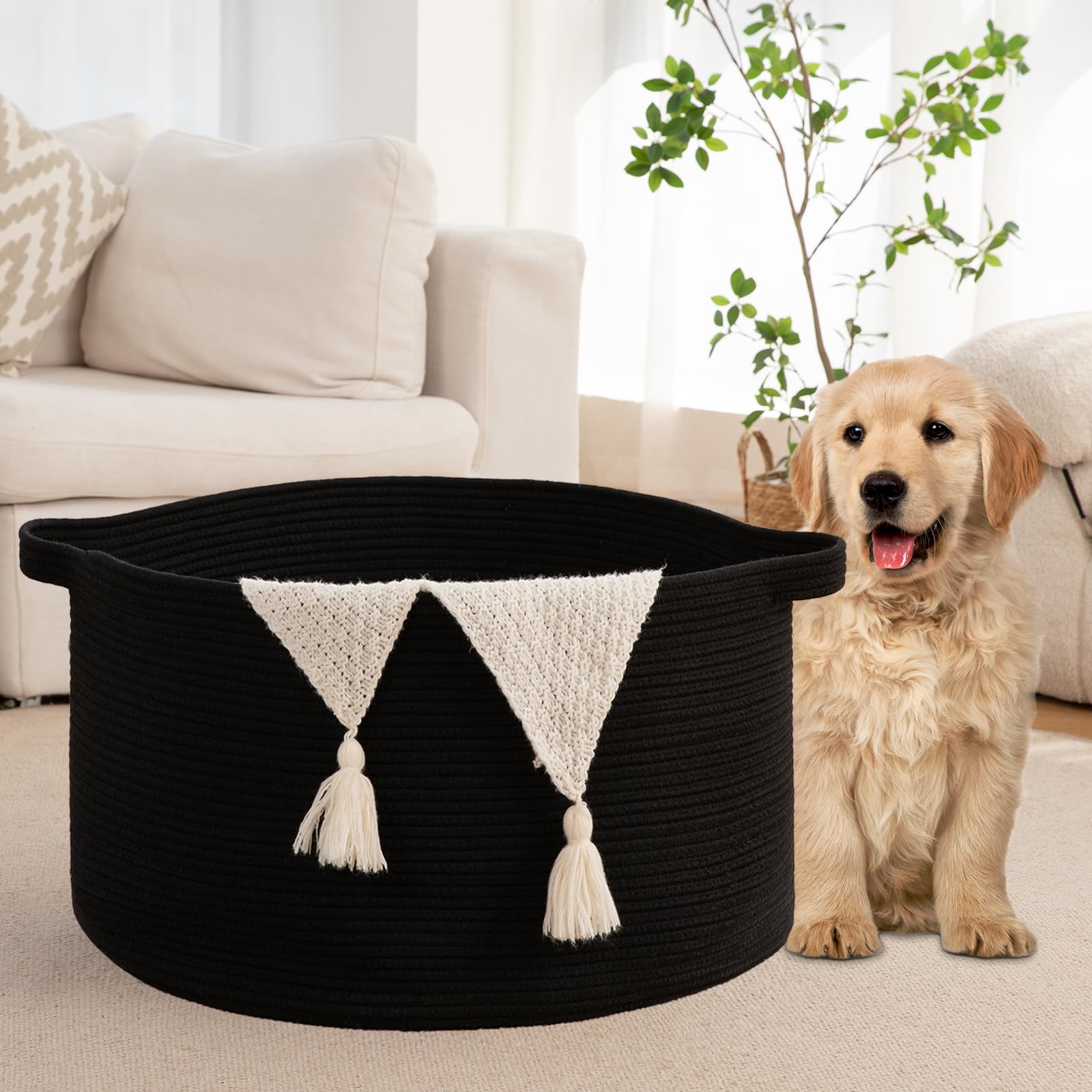 OIAHOMY blanket basket foldable storage demonstrates space-saving design when not in use.